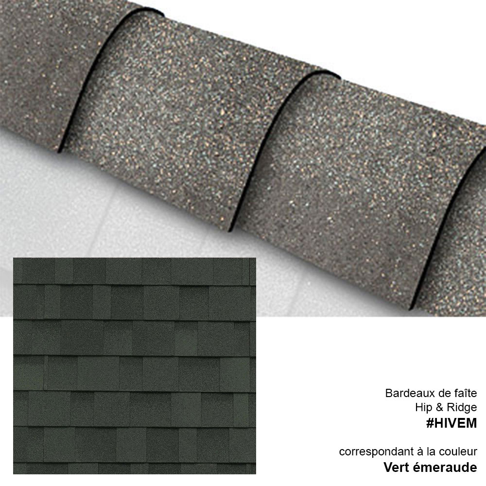 Hip & Ridge Cap Shingles Emerald Green