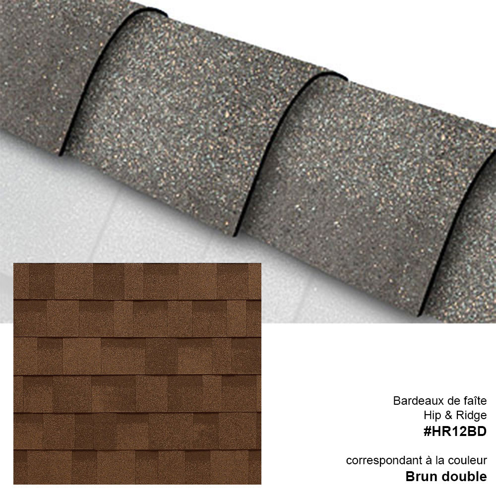 Hip & Ridge Cap Shingles Dual Brown