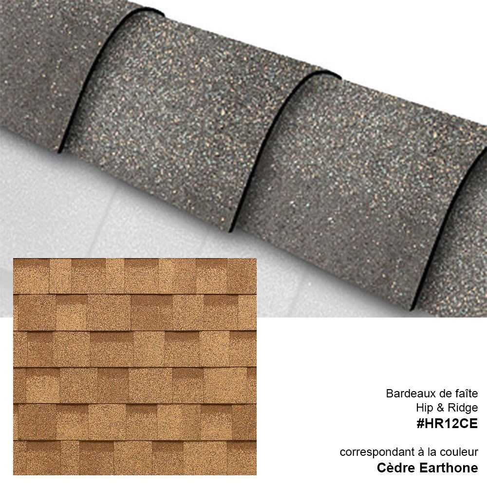 Hip & Ridge Cap Shingles Earthtone Cedar