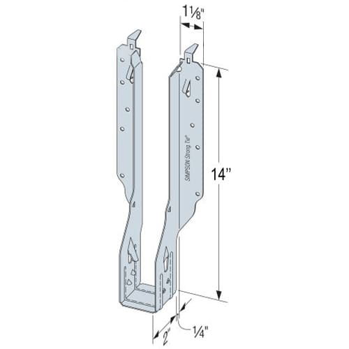 Étrier pour solives en I, 2 1/2 po x 14 po (série IUS)