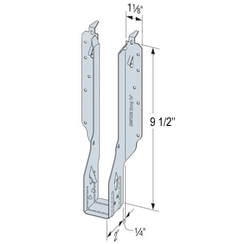 Étrier pour solives en I, 2 1/2 po x 9 1/2 po (série IUS)