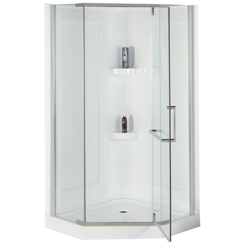 TASSILI Beaufort Neo-Angle Corner Shower 38&nbsp;in. Clear Glass Chrome Finish