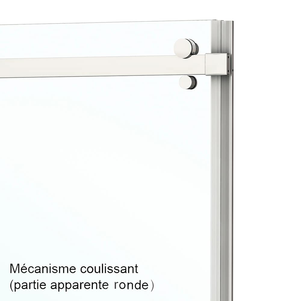 Porte de baignoire-douche Alaska finition ronde chrome 60&nbsp;po TASSILI SUPRA