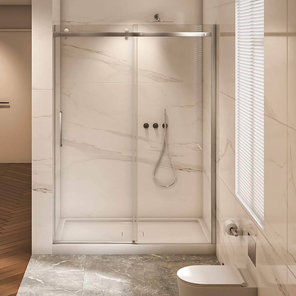 Douche en alcôve Alaska finition ronde chrome 48 po x 32 po TASSILI SUPRA