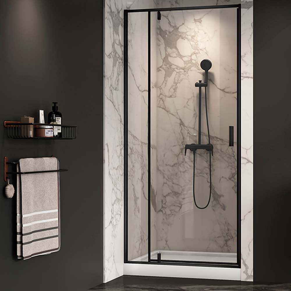 TASSILI SUPRA Labrador Alcove Shower Black Finish 40 in x 32 in