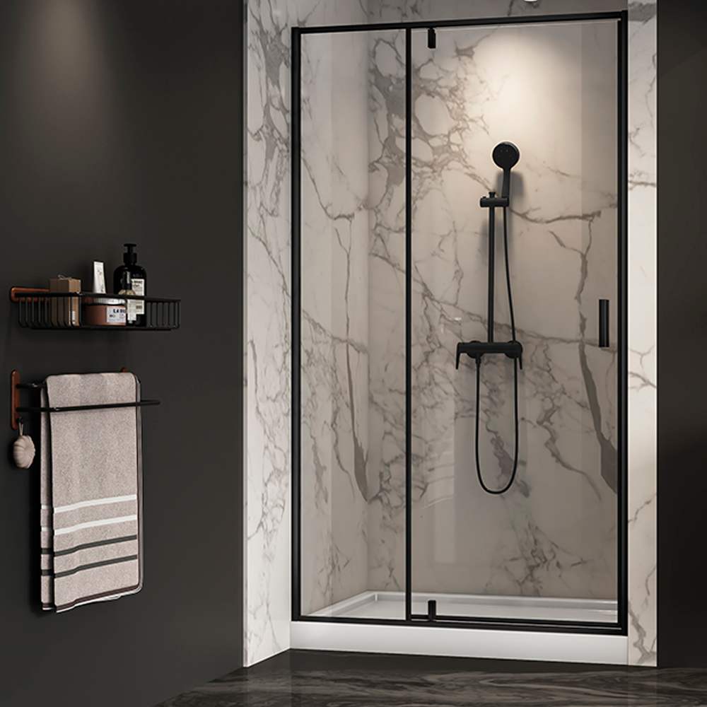 Douche en alcôve Labrador finition noire 48 po x 32 po TASSILI SUPRA