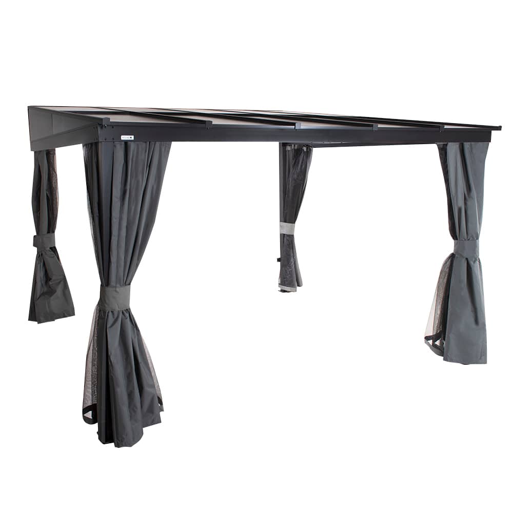 Abri soleil mural en aluminium et polycarbonate Pompano 10&nbsp;pi&nbsp;x&nbsp;12&nbsp;pi