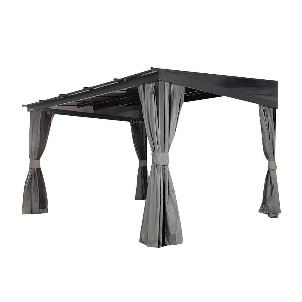 Abri soleil mural en aluminium et polycarbonate Pompano 10&nbsp;pi&nbsp;x&nbsp;12&nbsp;pi