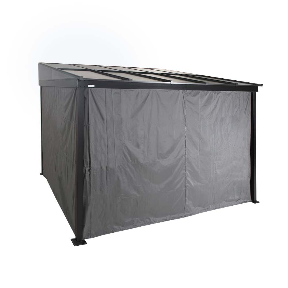 Abri soleil mural en aluminium et polycarbonate Pompano 10&nbsp;pi&nbsp;x&nbsp;12&nbsp;pi