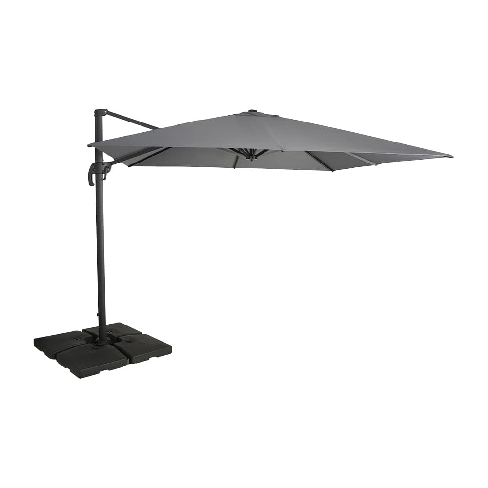 Parasol déporté en aluminium gris 9 pi 8 po x 9 pi 8 po VERTUO