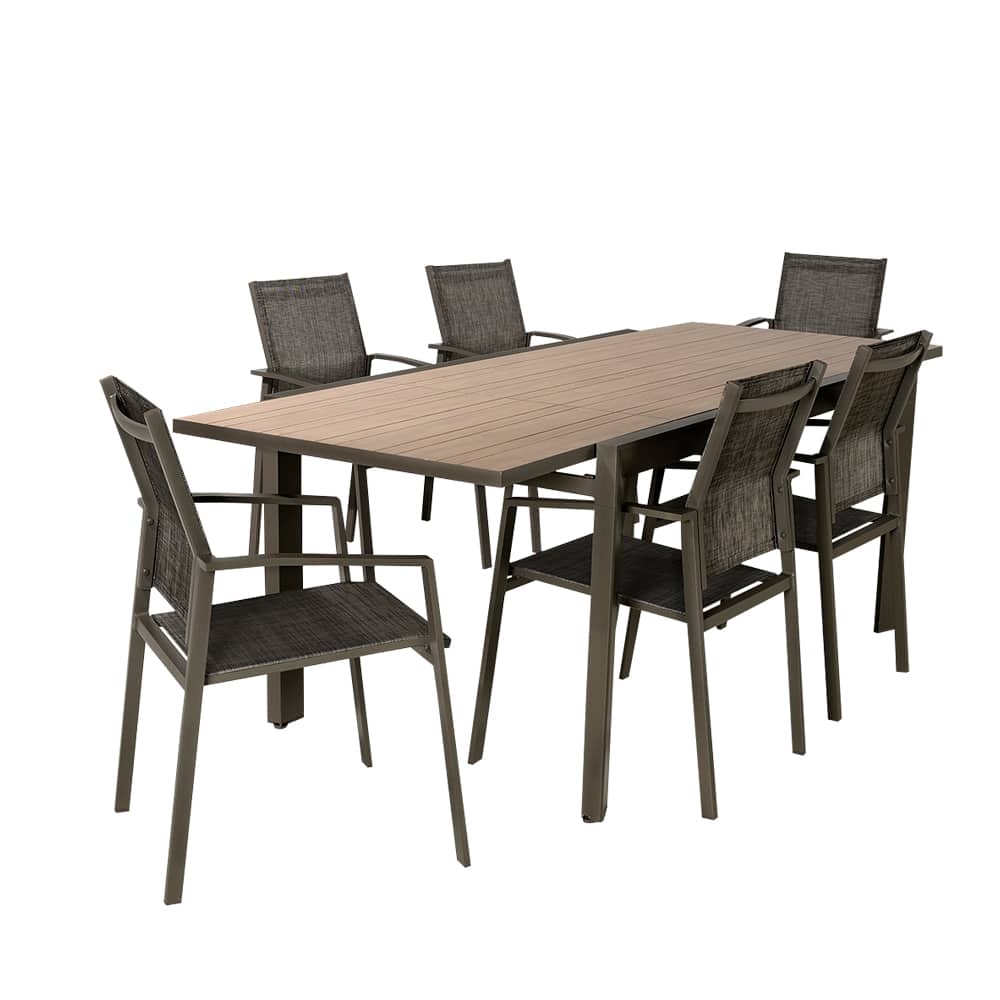 Ensemble de meubles de jardin California 6 places VERTUO