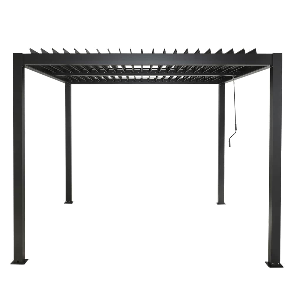 Pergola en aluminium Solis noire 10 pi x 13 pi VERTUO