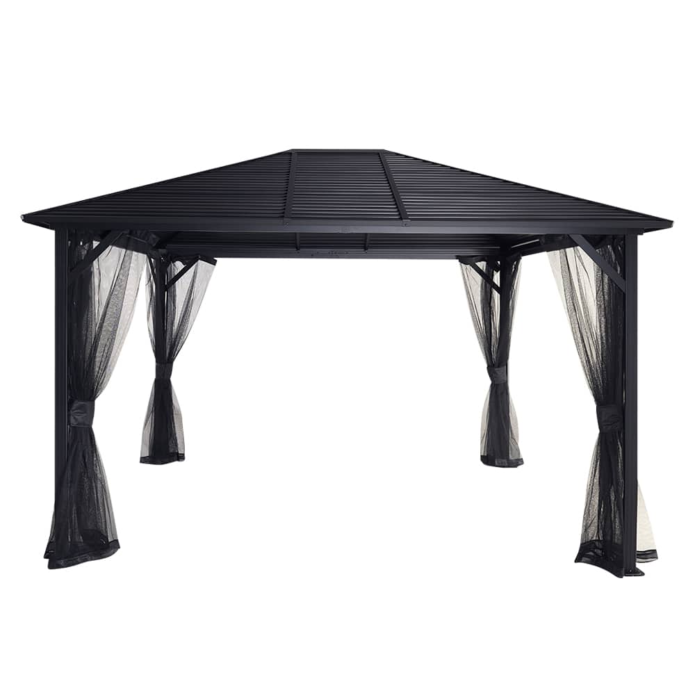 Tofino Black Aluminum and Steel Sun Shelter 10&nbsp;ft.&nbsp;x&nbsp;12&nbsp;ft.