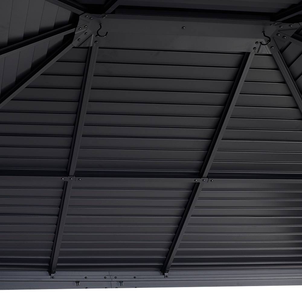 Tofino Black Aluminum and Steel Sun Shelter 10&nbsp;ft.&nbsp;x&nbsp;12&nbsp;ft.