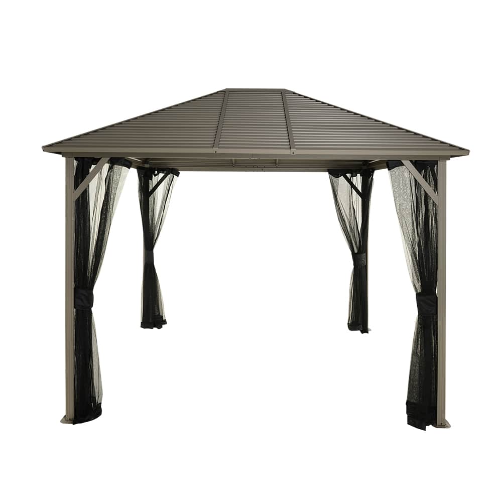 Abri soleil en aluminium et acier Tofino beige 10&nbsp;pi&nbsp;x&nbsp;10&nbsp;pi