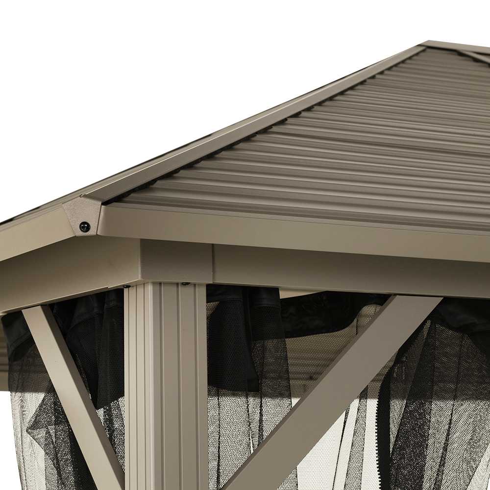 Abri soleil en aluminium et acier Tofino beige 10&nbsp;pi&nbsp;x&nbsp;10&nbsp;pi