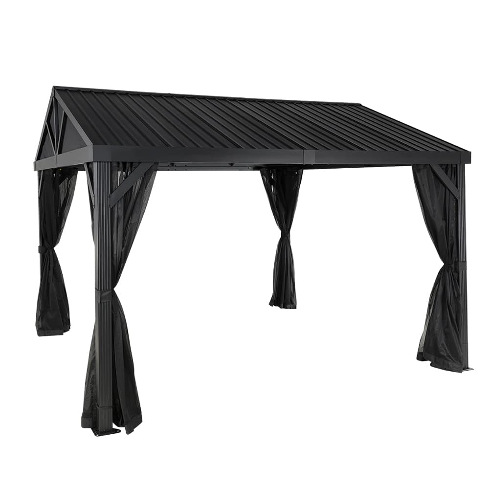 新品MARSALA10ftx12ftサンシェルター Olden Black Aluminum and Steel Sun Shelter 10 ft. x 12 ft. - Canac