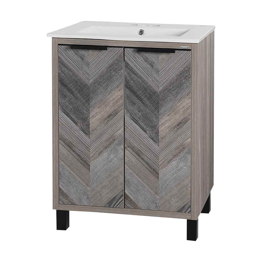 TASSILI Sienna Vanity Grey Oak Finish 24&nbsp;in.