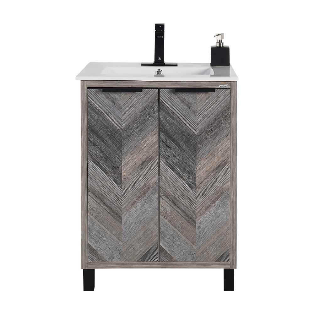 TASSILI Sienna Vanity Grey Oak Finish 24&nbsp;in.