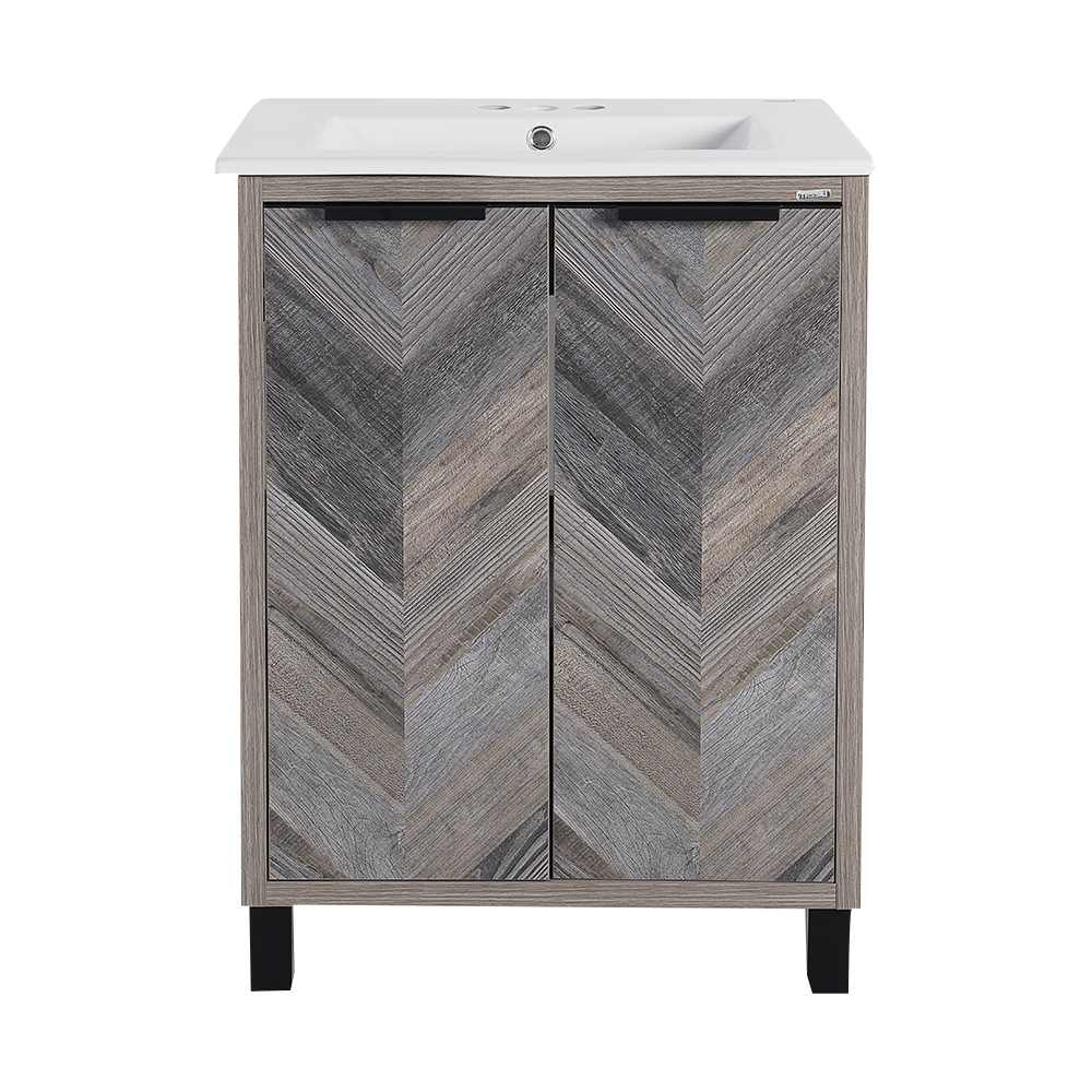 TASSILI Sienna Vanity Grey Oak Finish 24&nbsp;in.