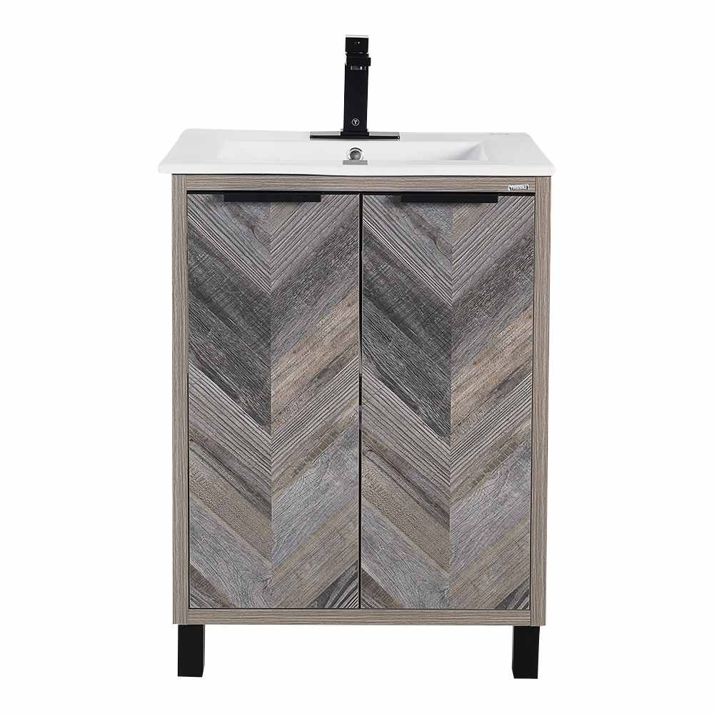 TASSILI Sienna Vanity Grey Oak Finish 24&nbsp;in.