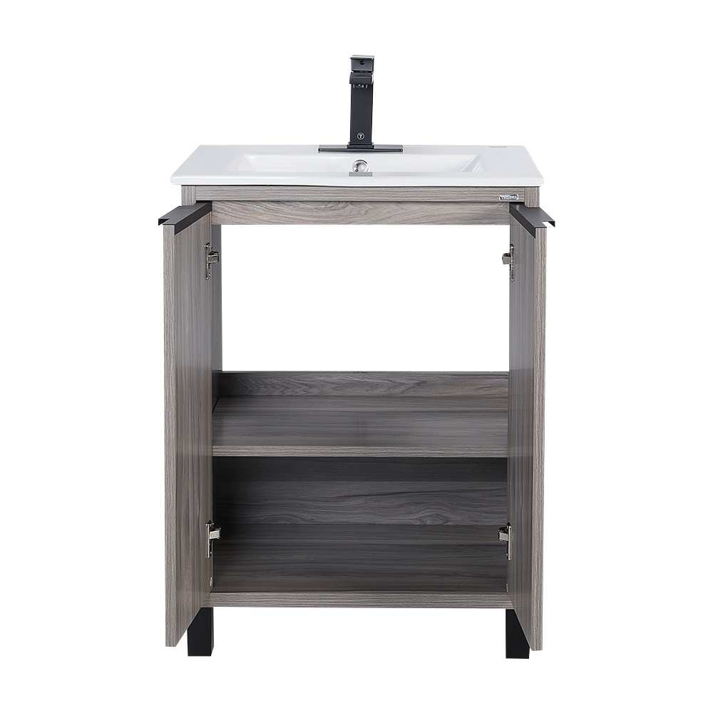 TASSILI Sienna Vanity Grey Oak Finish 24&nbsp;in.