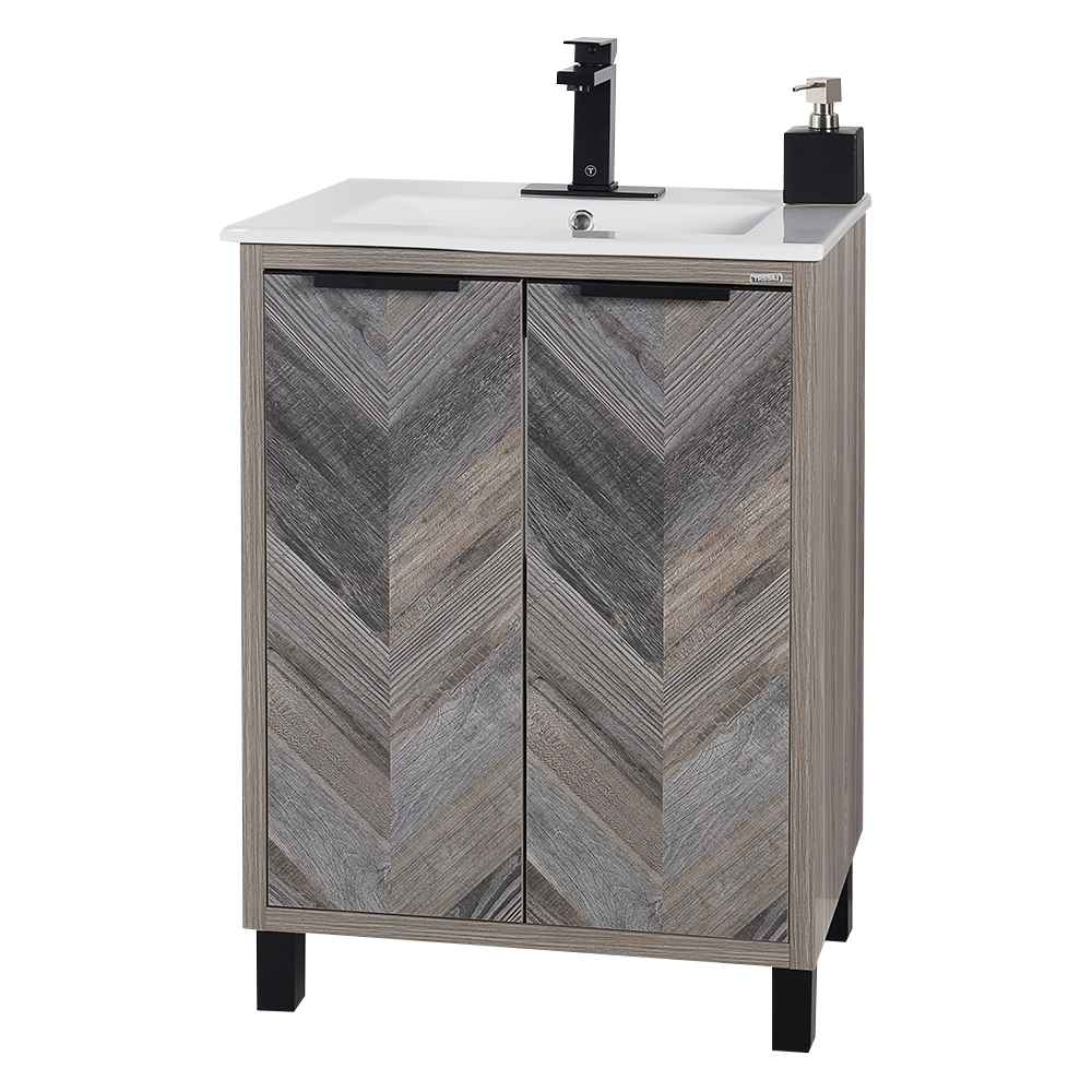 TASSILI Sienna Vanity Grey Oak Finish 24&nbsp;in.