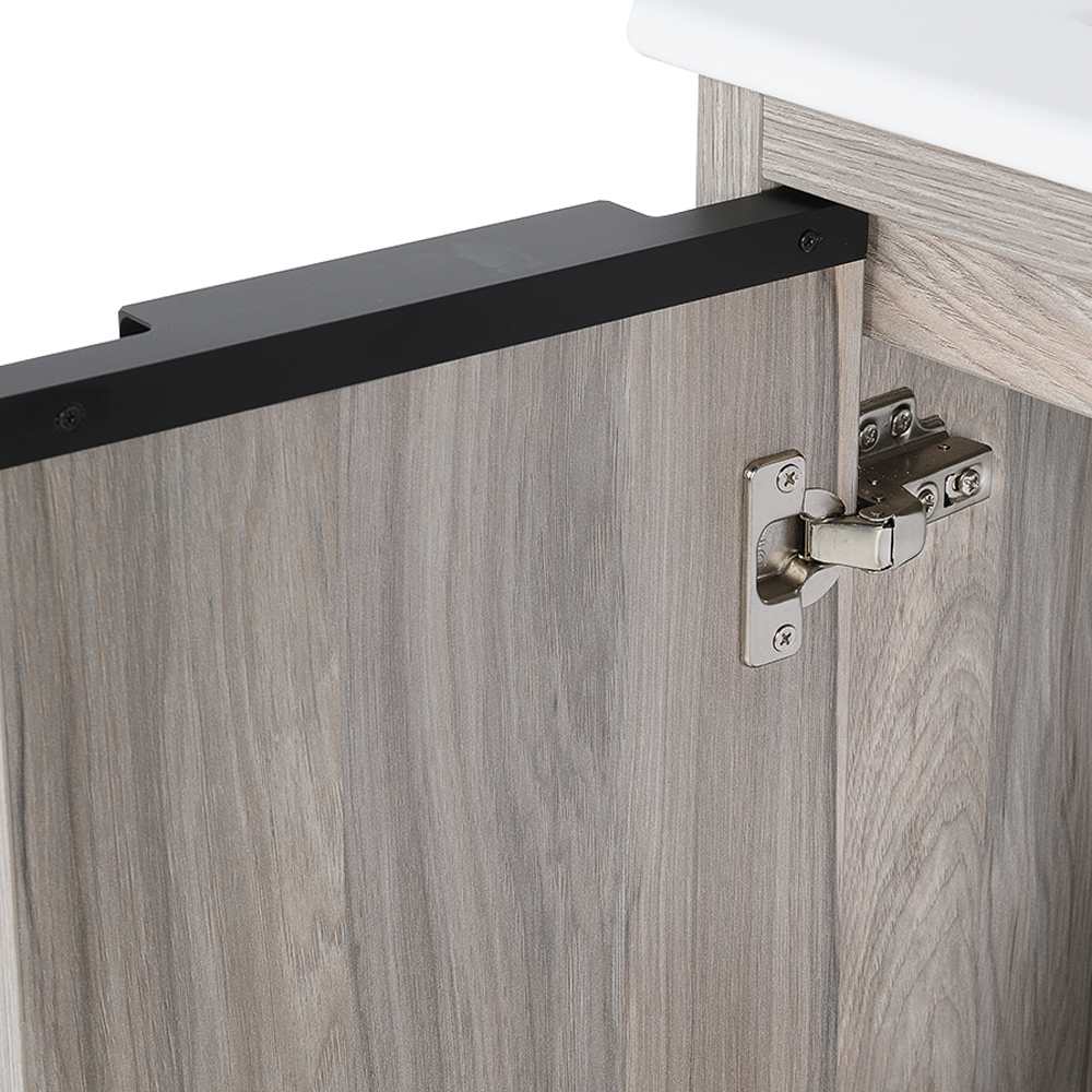 Meuble-lavabo Sienna fini chêne gris 30&nbsp;po TASSILI