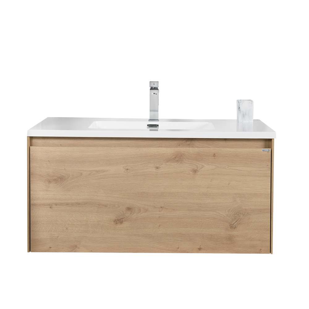 Meuble-lavabo Leona fini naturel 36 po TASSILI SUPRA