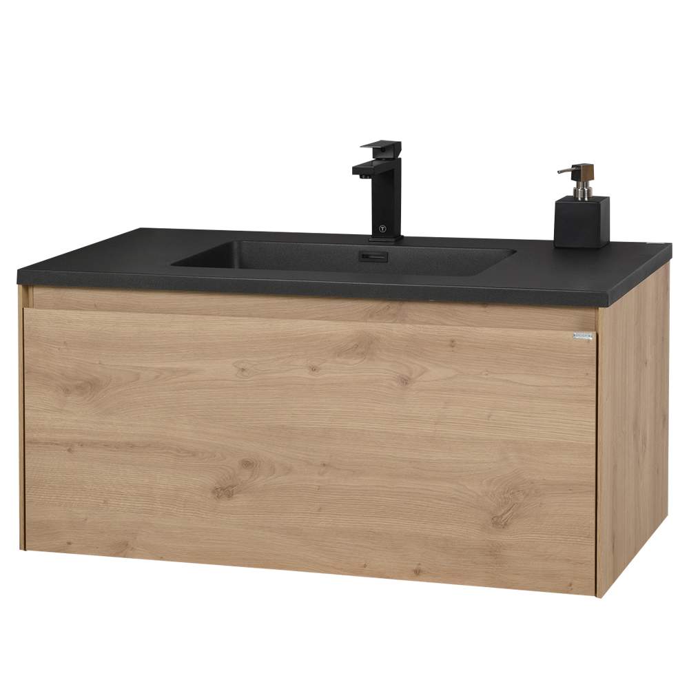 Meuble-lavabo Leona fini naturel 40 po TASSILI SUPRA