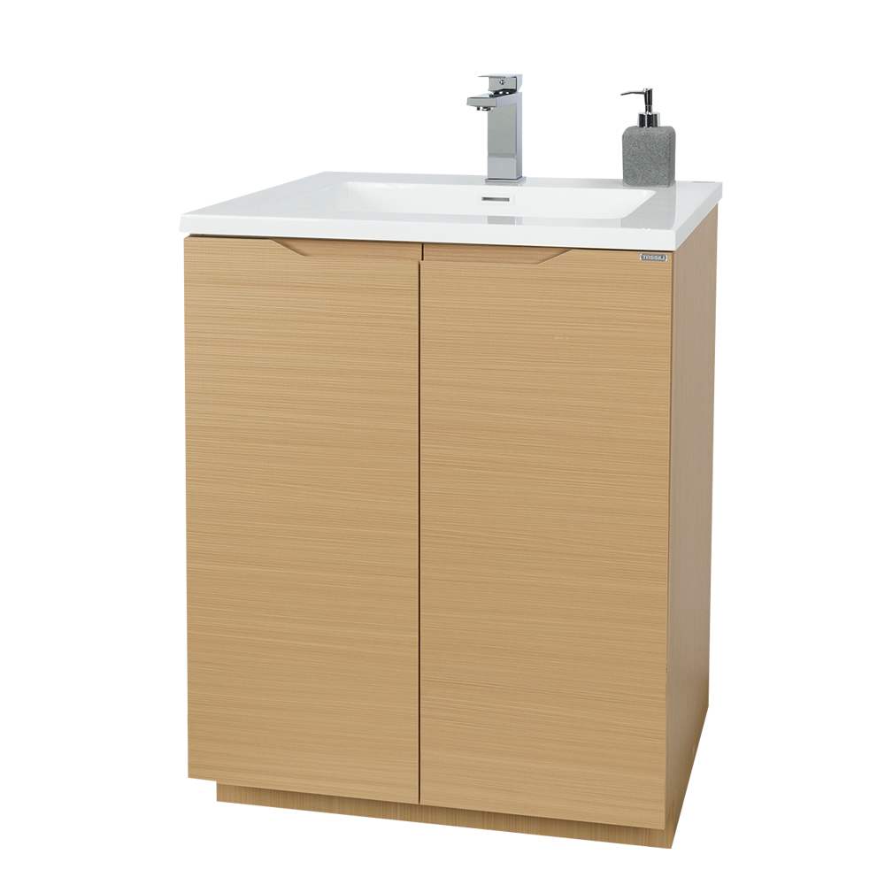 Meuble-lavabo Debora fini chêne 30&nbsp;po TASSILI