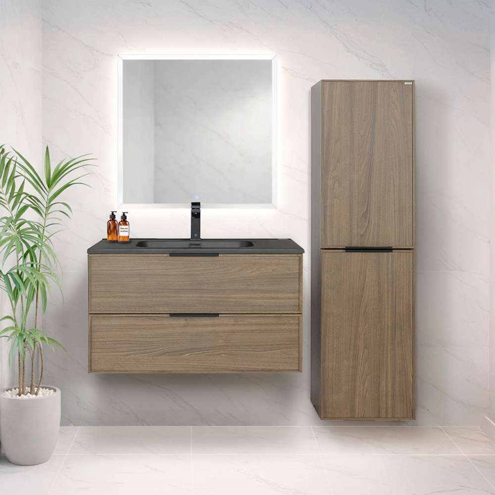 Meuble-lavabo Abygaelle fini noyer 32 po TASSILI SUPRA