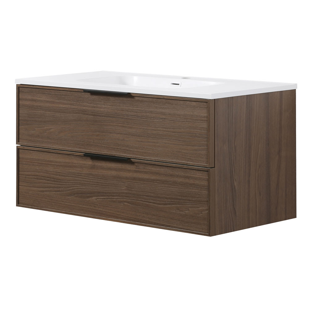 Meuble-lavabo Abygaelle fini noyer 40 po TASSILI SUPRA