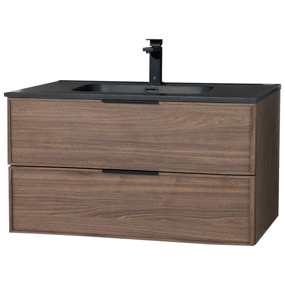 Meuble-lavabo Abygaelle fini noyer 40 po TASSILI SUPRA
