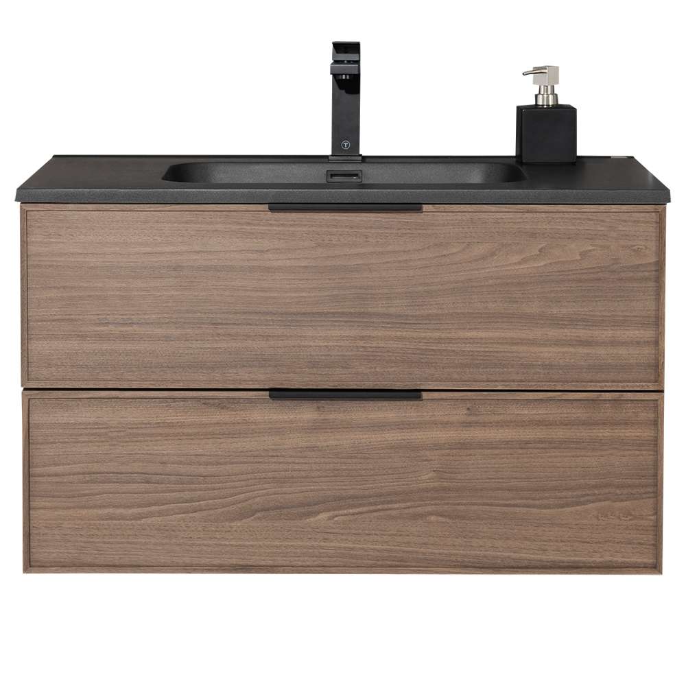 Meuble-lavabo Abygaelle fini noyer 40 po TASSILI SUPRA