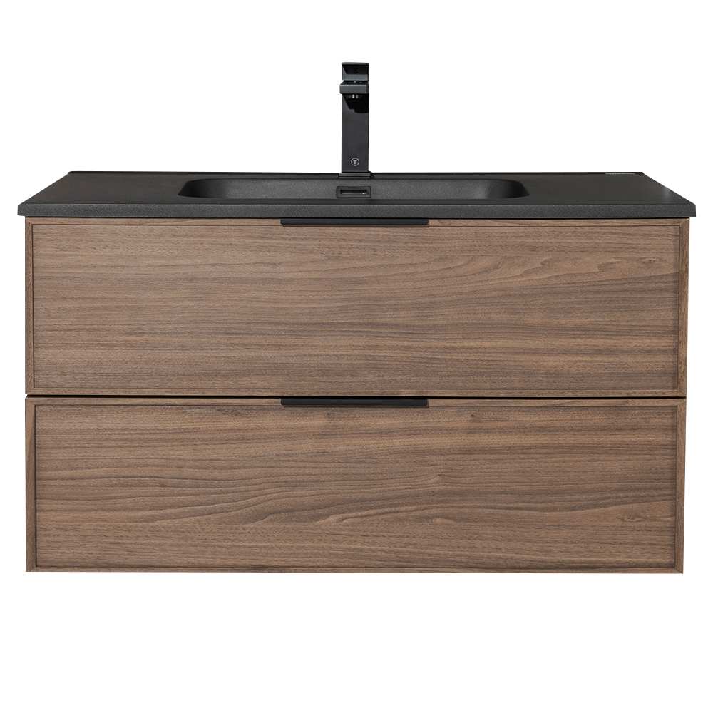 Meuble-lavabo Abygaelle fini noyer 40 po TASSILI SUPRA