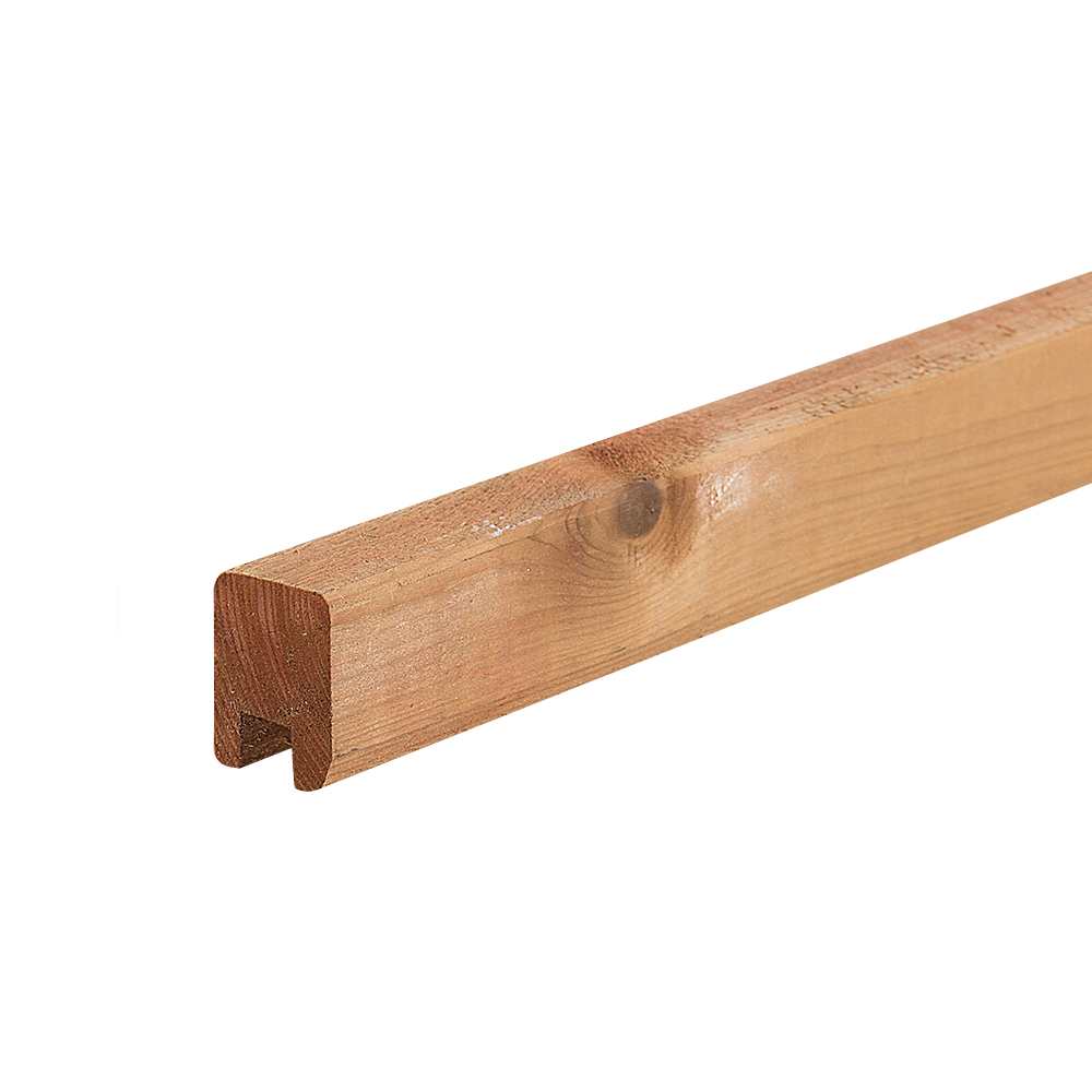 Moulure d'encadrement de treillis en bois traité brun 1 po x 2 po x 8 pi