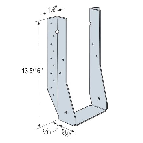 Étrier pour solives en I, 5 po x 14 po (série MIU)