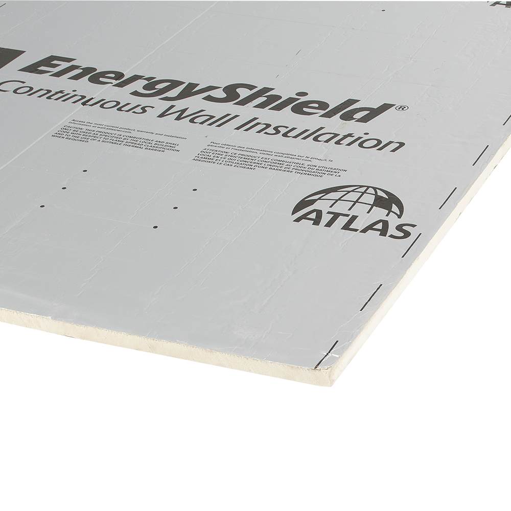 Panneau isolant polyiso aluminium 2 côtés 1 po x 4 pi x 8 pi