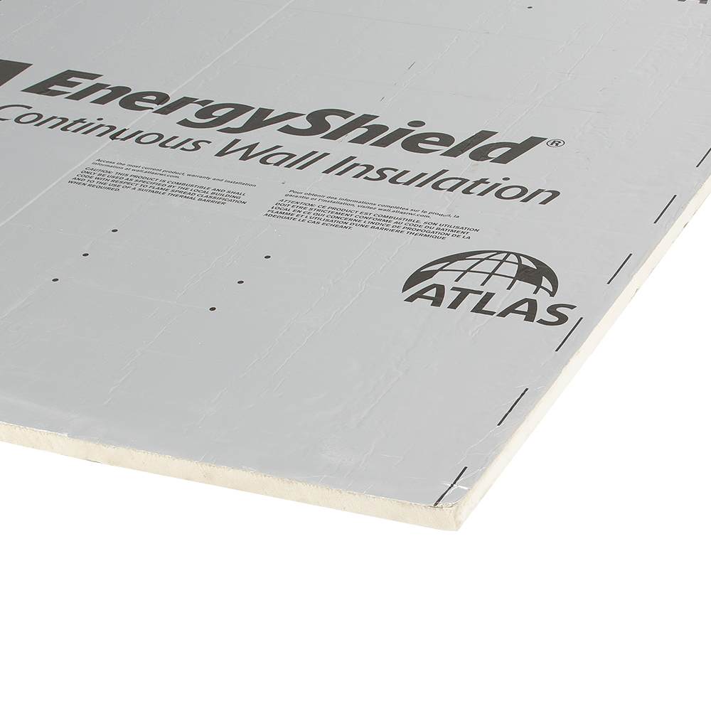 Panneau isolant polyiso aluminium 2 côtés 1 po x 4 pi x 9 pi