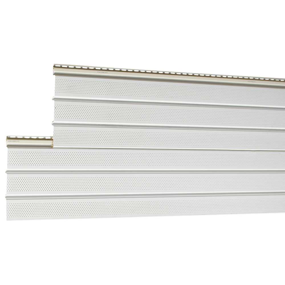 White Vinyl Ventilated Soffit 12&nbsp;in&nbsp;x&nbsp;12&nbsp;ft