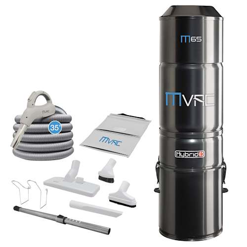 Aspirateur central Mvac M65 filtration hybrid 666AW filtre Hepa 17,4 L 64 dB