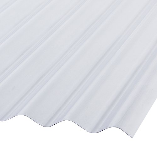 Panneau de toiture en PVC ondulé 26 po x 8 pi, clair
