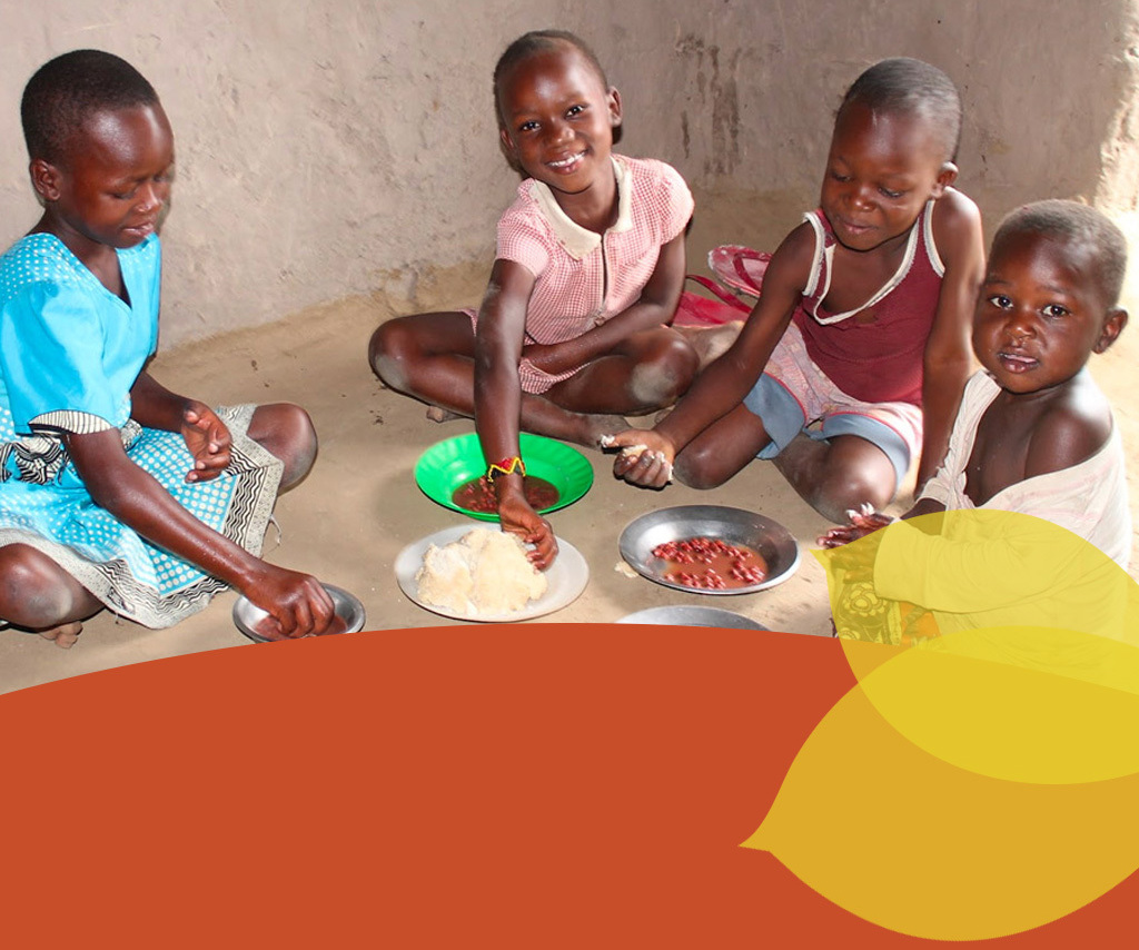 Kisakye and friends eat lunch