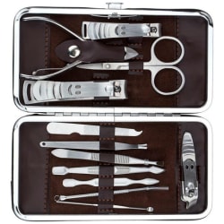 Kit Unhas Profissional Portátil Completo: 12 Peças para Manicure Perfeita