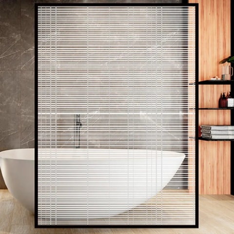 Película Adesiva Decorativa para Box Listras Branco e Cinza 190x120cm — foto 5