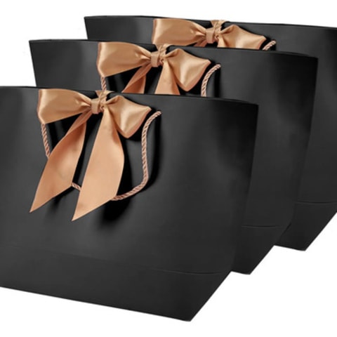 10 Sacolas de Papel Preto para Lembranças e Presentes — foto 3