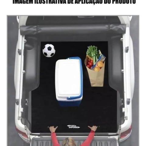 Tapete Caçamba Puxe Empurre Amarok 2018 Preto - Proteja sua Carga! — foto 5