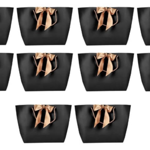 10 Sacolas de Papel Preto para Lembranças e Presentes — foto 2