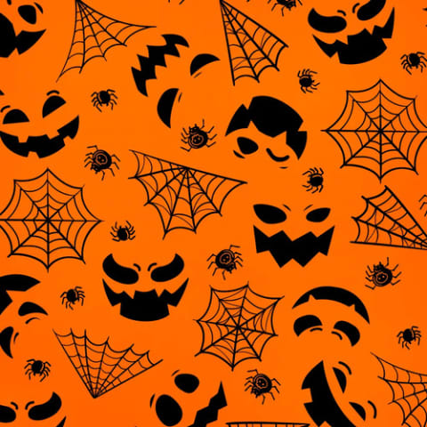 TNT Halloween Medonho Preto e Laranja 4m x 1,4m - Decoração Assustadora — foto 2
